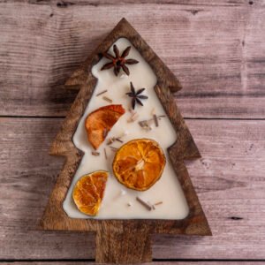 Simple Flame Christmas Tree Candle