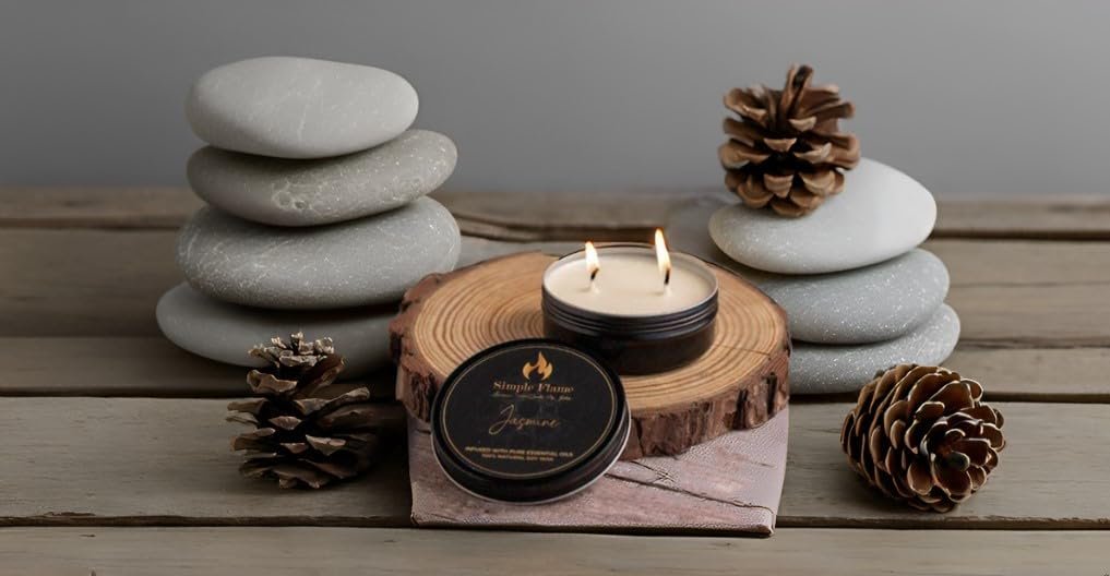Jasmine Luxurious Scented Tin Candle - Image 9