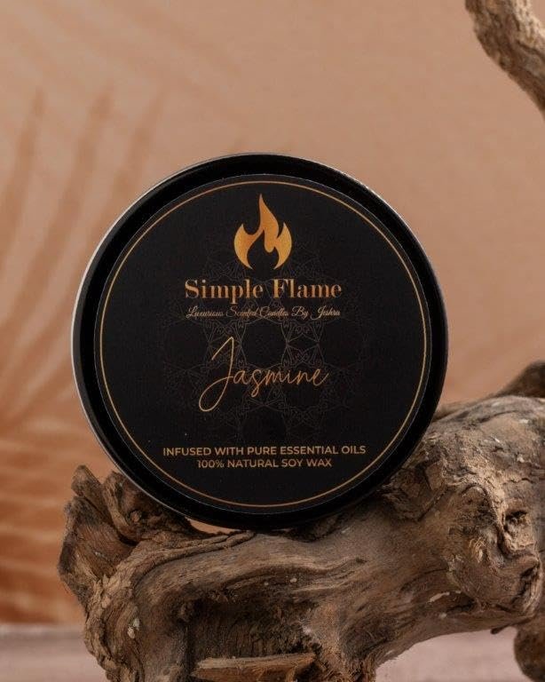 Jasmine Luxurious Scented Tin Candle - Image 6