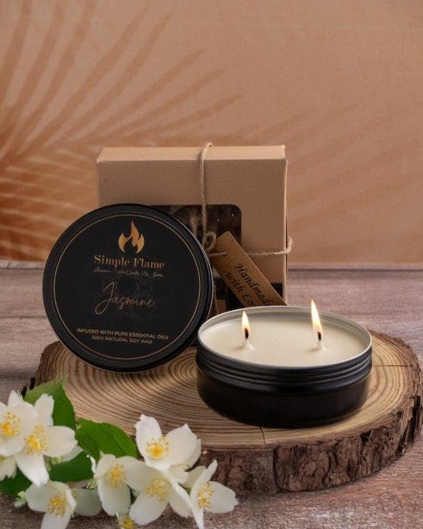 Jasmine Luxurious Scented Tin Candle