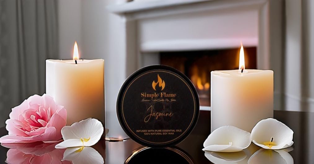 Jasmine Luxurious Scented Tin Candle - Image 8