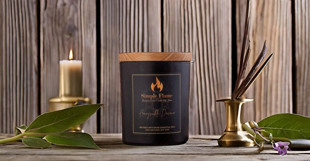 Honeysuckle Davana Luxurious Scented Jar Candle - Image 7