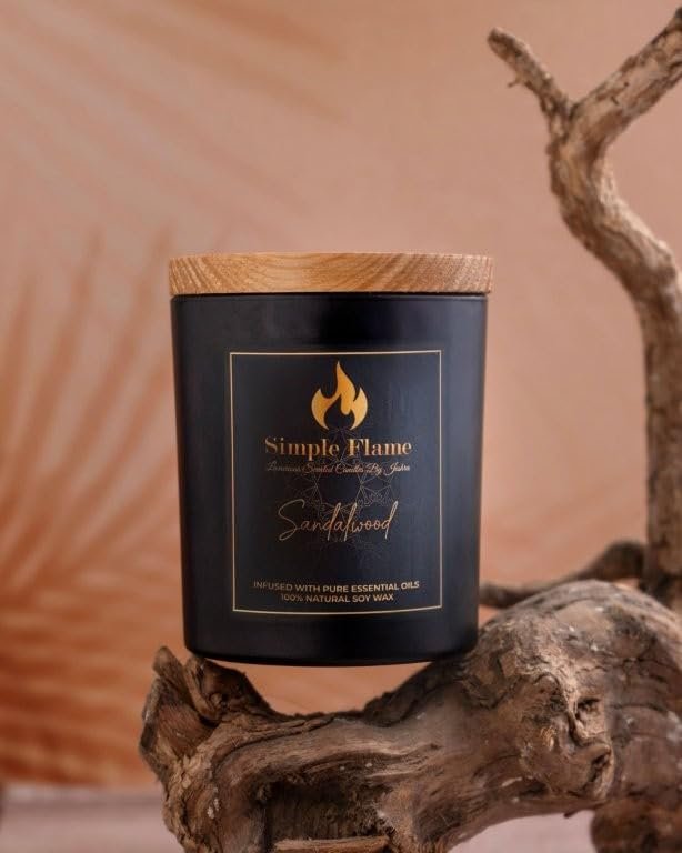 Sandalwood Luxurious Scented Jar Candle - Image 5