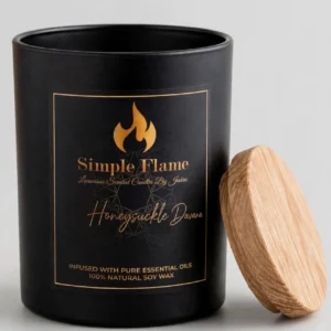 Simple Flame Honeysuckle Davana scented candle — consistent product photo
